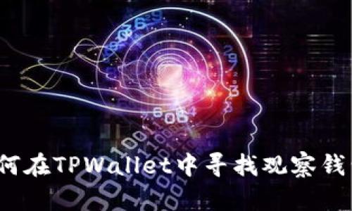 如何在TPWallet中寻找观察钱包？